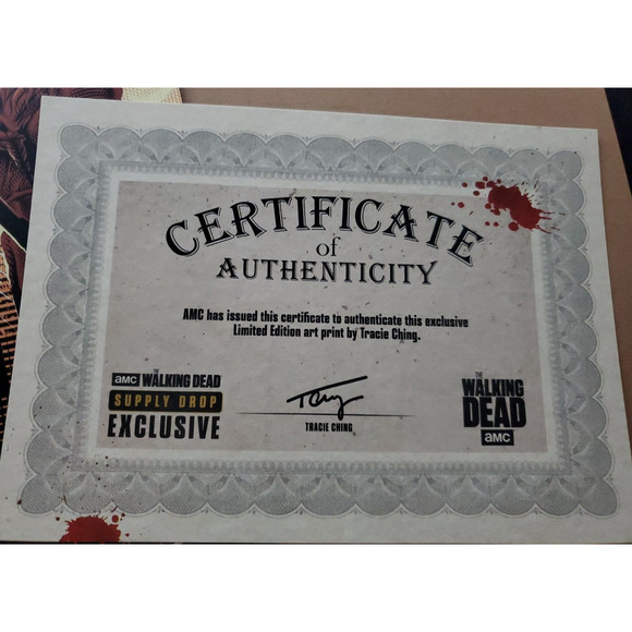 AMC TWD Walking Dead Daryl, Michonne & Carol LE Art Print Exclusive W/COA - Picture 3 of 4